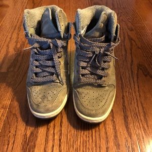 Nike Wedge High Tops Green Grey